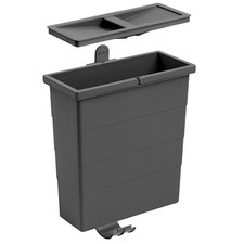 Cubo de basura Hailo 1134665 recogedor de residuos 12L tapa Easy soporte de pared contenedor de residuos