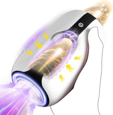 Open-Ended Male Automatic Masturbators Cup Suck-Clamping Vibrating Sex  Machine