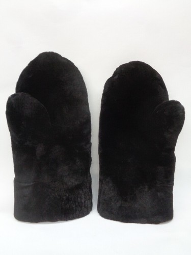 BRAND NEW BLACK SHEARED BEAVER DOUBLE SIDED FUR MITTENS en ligne MITTS MEN MAN SIZE ALL