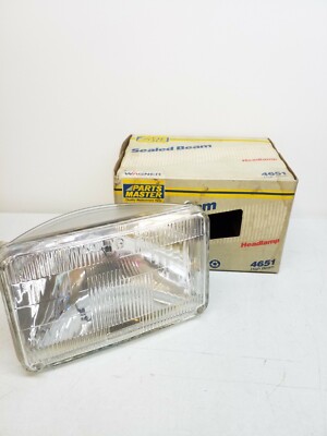 4651 Wagner Parts Master Sealed Beam Headlamp 12.8V 50W Made In USA 