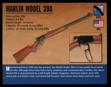Marlin Model 39A Rifle Atlas Classic Firearms Card