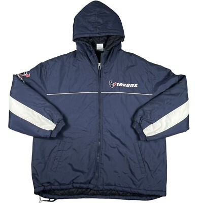 Vintage Houston Texans NFL Football Heavy Warm Winter Jacket Coat