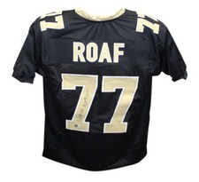 Willie Roaf Autographed/Signed Pro Style Black HOF Jersey Beckett 41024