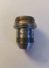 AO Spencer 10X N.A. .25 Microscope Objective Lens. Made in USA Cat. 1076