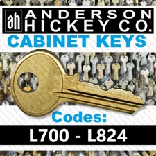 Anderson Hickey File Cabinet Key Cut to Your Code L700 - L824