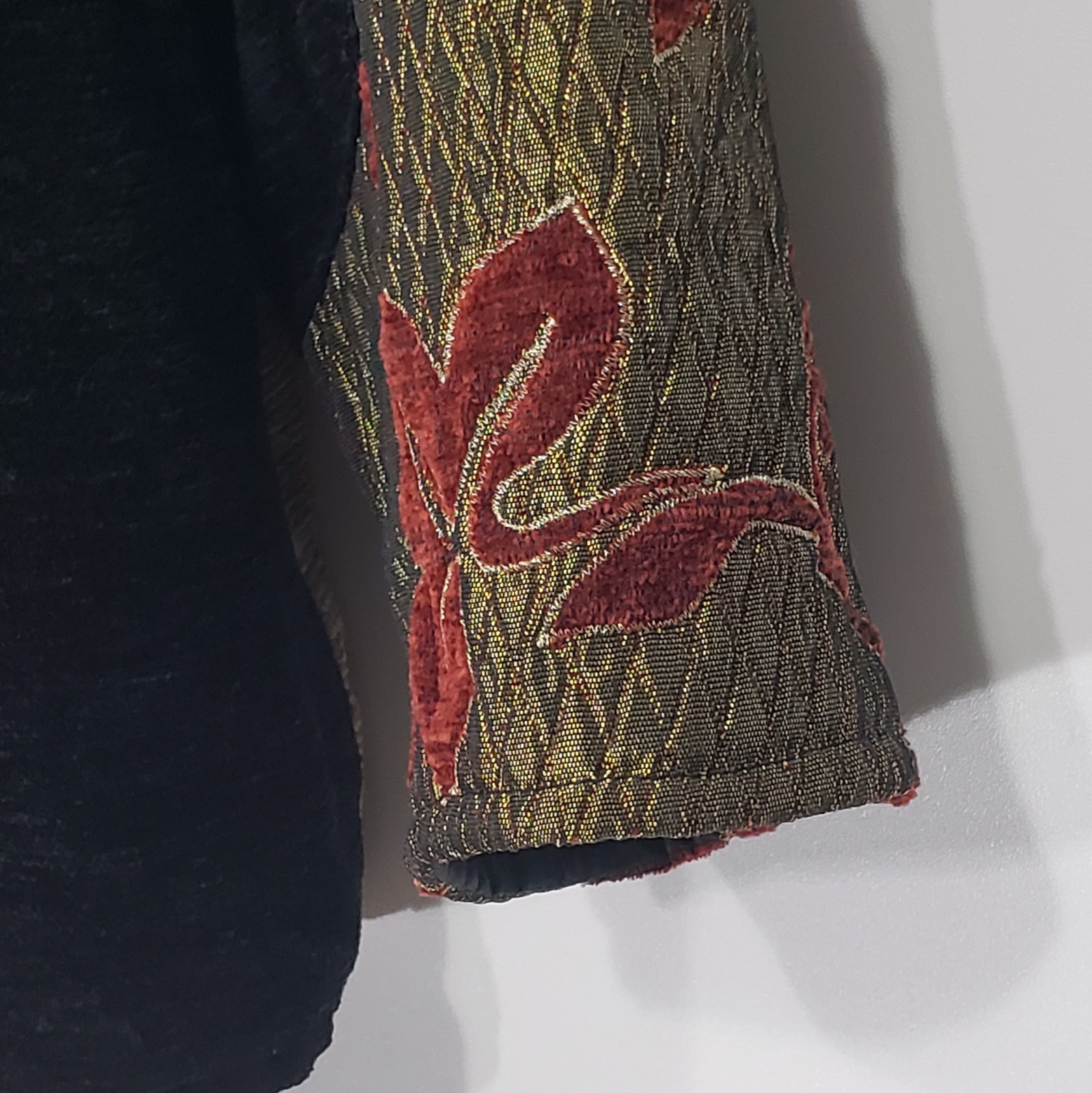 Indigo Moon Patchwork Tapestry Art Jacket Women's… - image 5