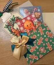 Gingerbread premade stuffed pocket junk journal kit