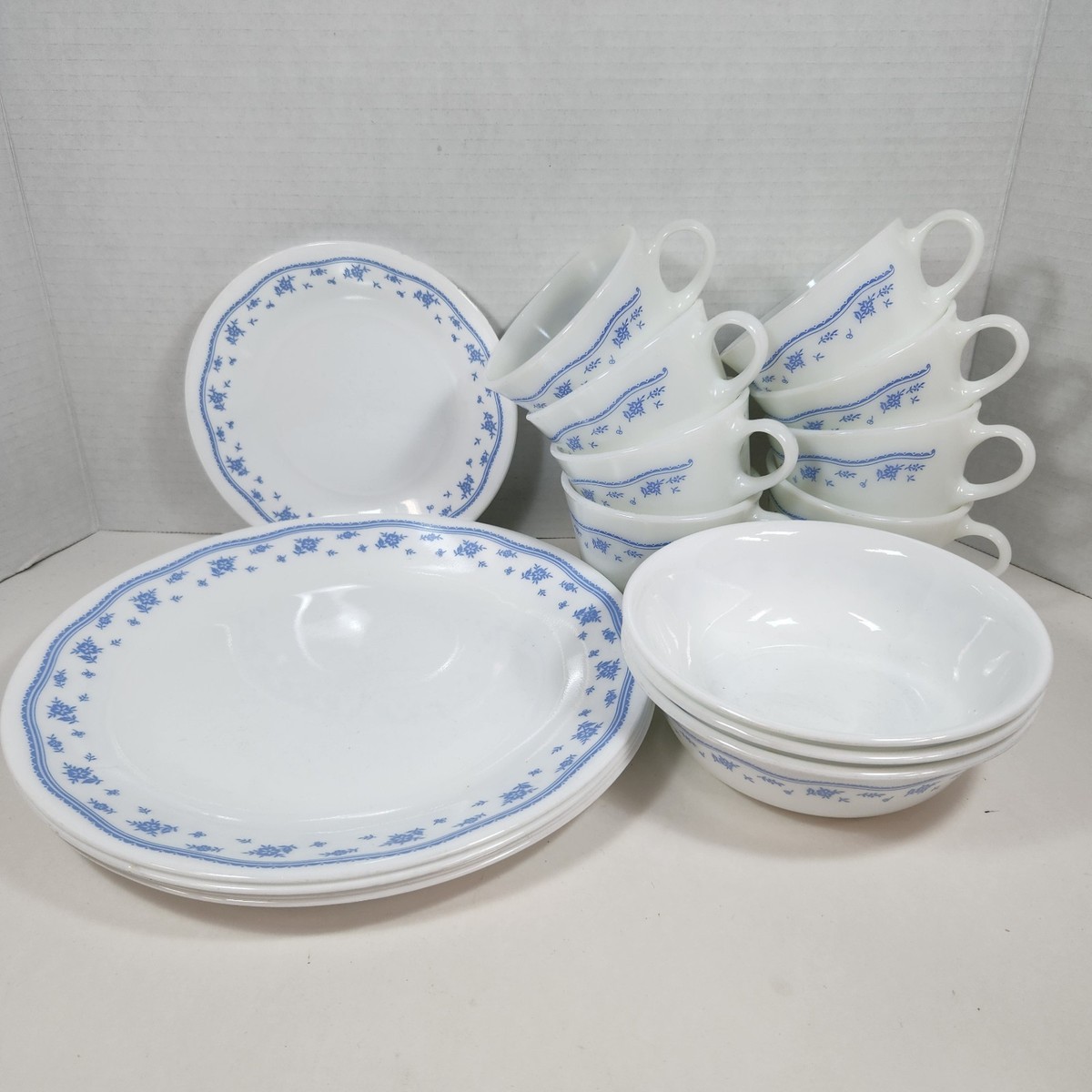 Corelle & Pyrex Morning Blue Dinnerware - By The Piece - Plates