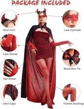 Halloween Costumes for Women Adult Devil Costume Women Outfit Set
