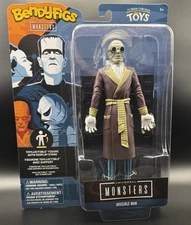 Invisible Man Bendyfigs UniversalMonsters Noble Collection Toys Figure withStand