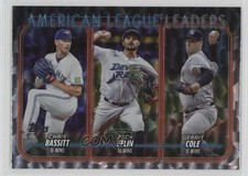 2024 Series 1 League Leaders Silver Crackle Foil Chris Bassitt Zach Eflin 5x3