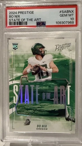 PSA 10 Bo Nix 2024 Panini Prestige State Of The Art RC Case Hit SSP Broncos!!!🔥