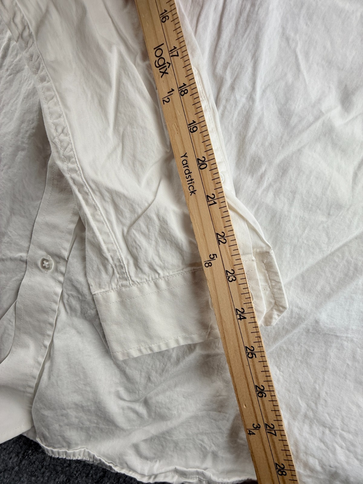 Cinch Cotton Button-Down Large White Solid Long S… - image 11