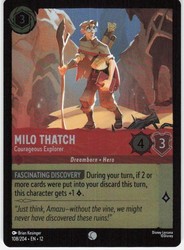 Milo Thatch - Courageous Explorer 108/204 Wilds Unknown Cold Foil Lorcana