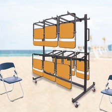 Folding Chair Rack Dolly Cart Table Storage Rack Desk Chairs Cart Trolley