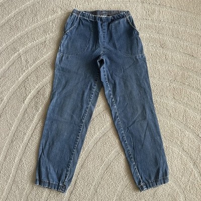 Croft & Barrow Elastic Waist Pull On Denim Pants Blue Women s Petite 4P 22x26