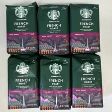 Starbucks French Roast Dark Roast 100% Arabica 6 Bags (12 Oz Each) BB:09/06/25