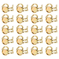 20Pcs, 10mm Stainless Steel Flat Round Adjustable Finger Ring Base Golden
