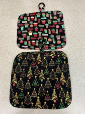 Pot Holder / Loop to Hang - Metallic Christmas Trees & Gifts - Free Shipping