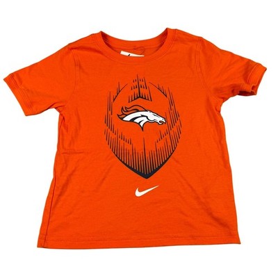 Nike NFL Kids 4T Denver Broncos Orange Graphic T-Shirt Fan Gear Sportswear