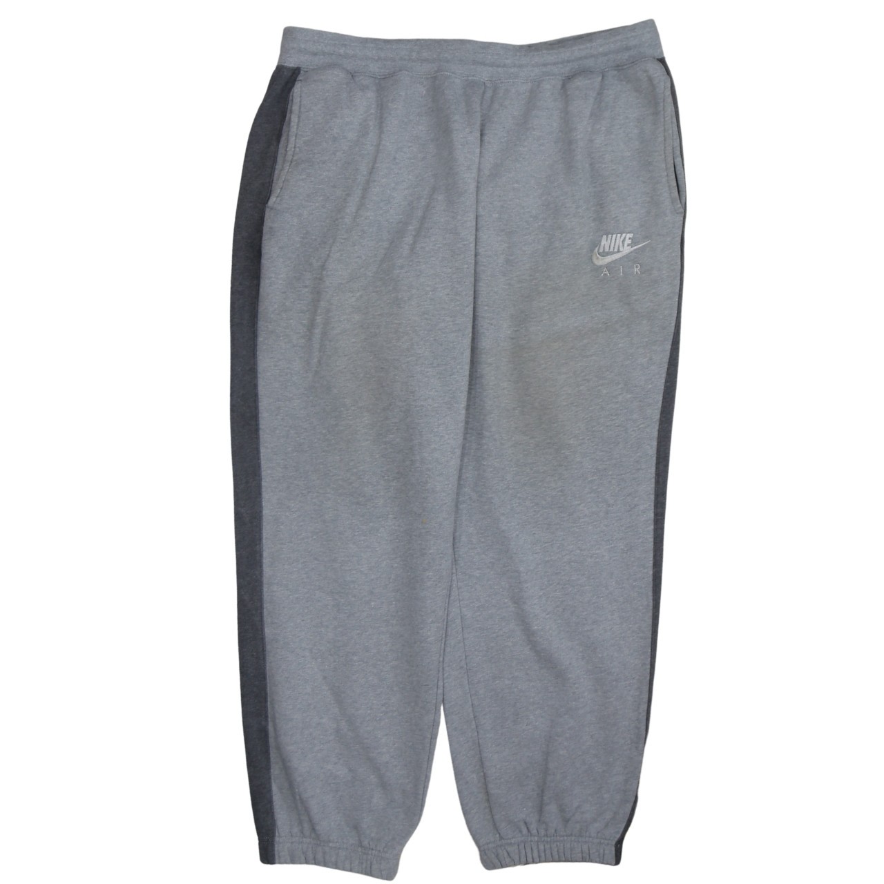 Nike Mens Joggers Grey Nike Air Logo Side Stripe Fleece Track Sweatpants XXL