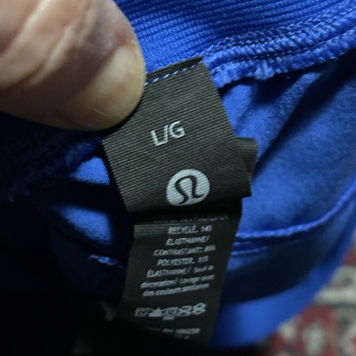 Pantalones Cortos Lululemon Para Hombre Grandes Azul THE Cortos 7" Sin Forro Rendimiento Elastizados - Imagen 7 de 9