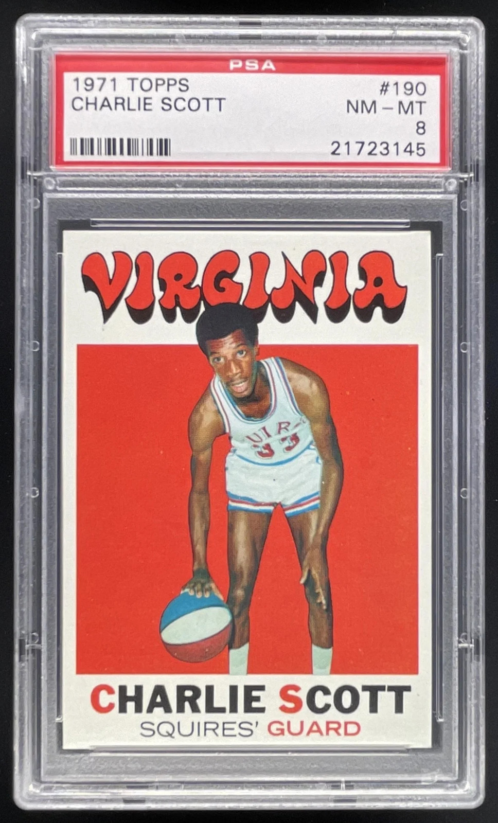 1971-72 Topps #190 Charlie Scott RC PSA 8