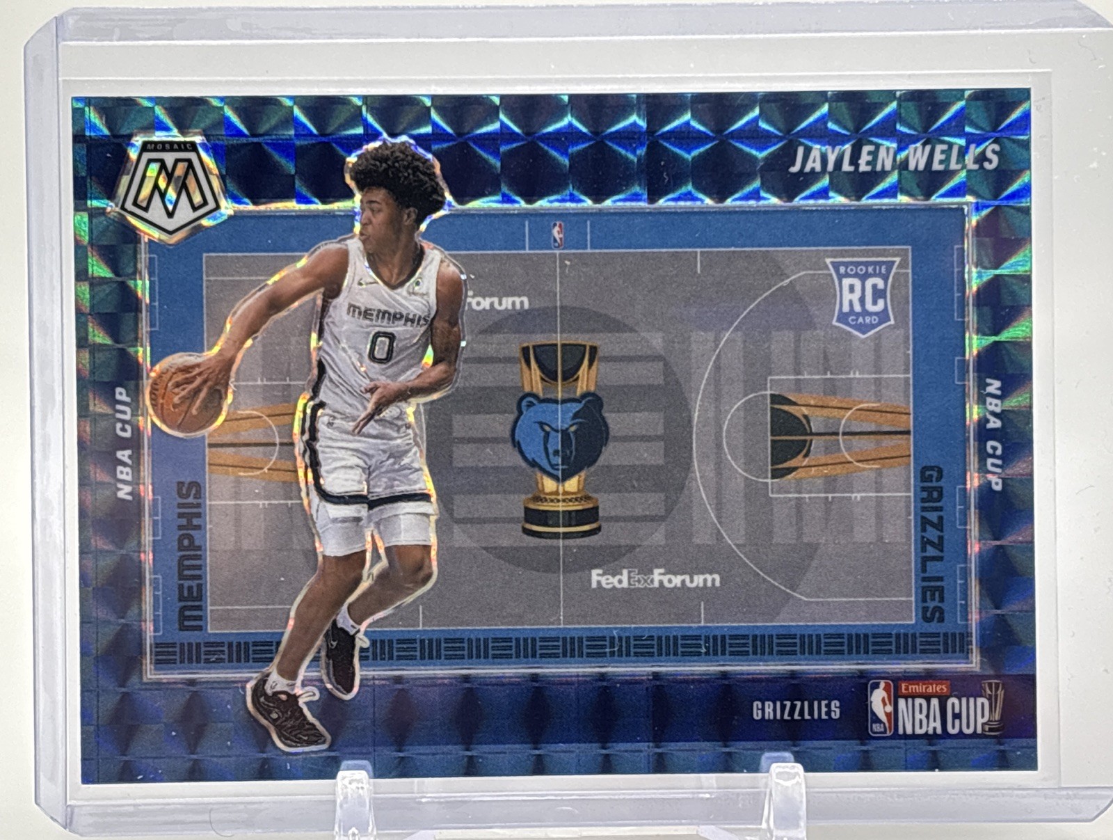 2024-25 Mosaic Basketball Jaylen Wells Emirates NBA Cup Prizm RC #9 Grizzlies SP