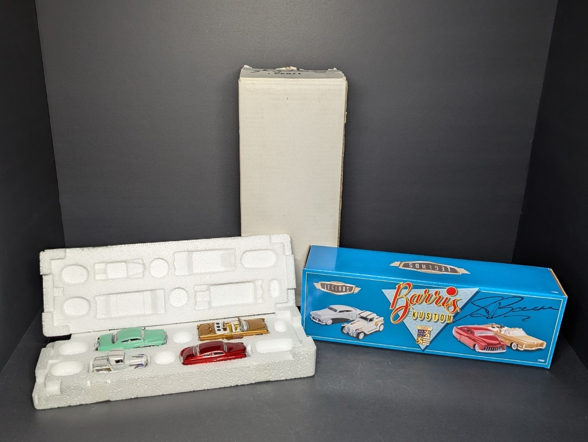 Hot Wheels Legends George Barris Kustom 4 Car Set With COA MIB for