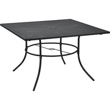 Global Industrial 48" Square Outdoor Steel Mesh Cafe Table 29"H