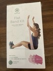 Gaiam 3 Flat Resistance Band Kit & Exercise Book  Pink New