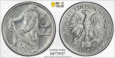 Poland 5 Zlotych 1959 PCGS MS 63