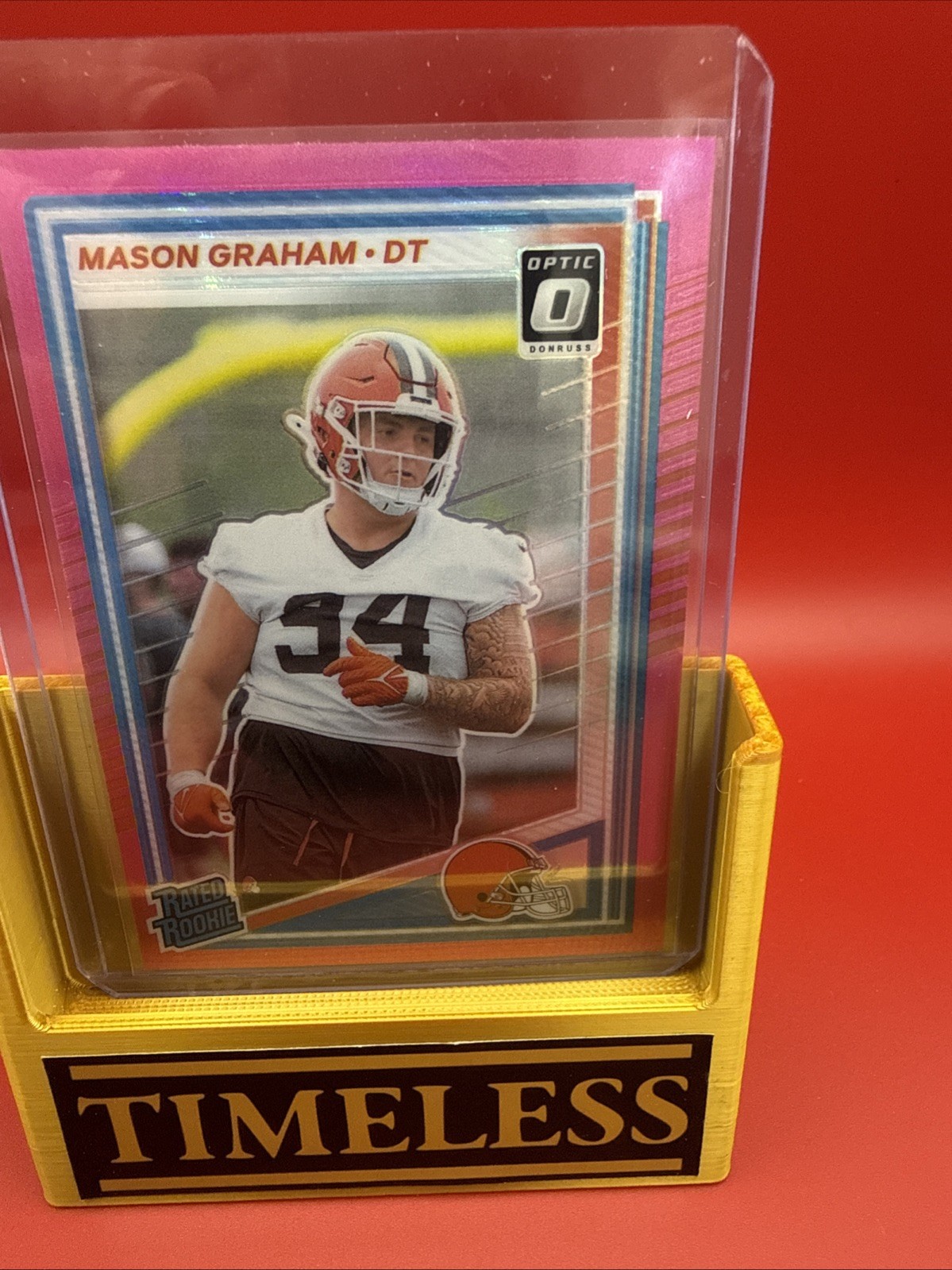 2025 Donruss Mason Graham Rated Rookie Pink Optic Preview SSP Rare BROWNS