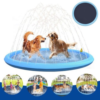 Sprinklermatte für Hunde 170cm   Hundepool Splash Pad Wasserspiel Sprühmatte DHL