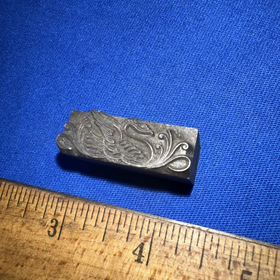 Печатный блок «Элегантный лебедь» красивые детали! Свинцовый блок - Изображение 2 из 4