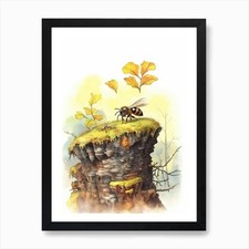 Leafcutter Ant Bee Beehive Watercol Framed Wall Art Poster Canvas Print Picture