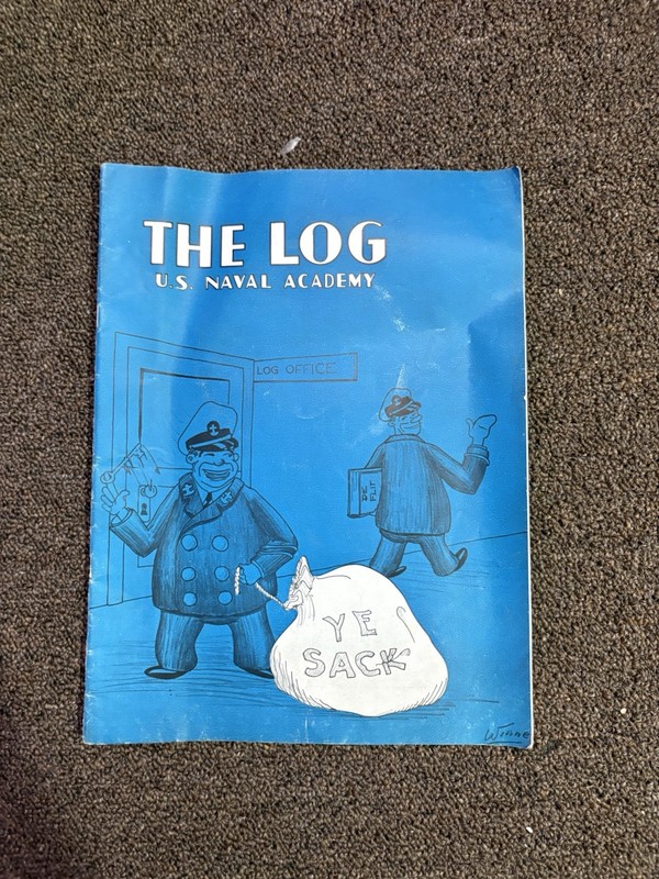U.S. Naval Academy The Log Program Blue Cover Book - Military Academies Theme