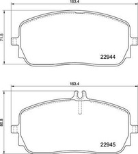 2x BREMBO Bremsbelagsatz, Scheibenbremse P 50 152 für MERCEDES-BENZ