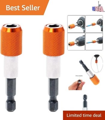 2 Pieces Quick Change Bit Holder Magnetic 1/4'' Hex Shank Drill Bit Extension ...