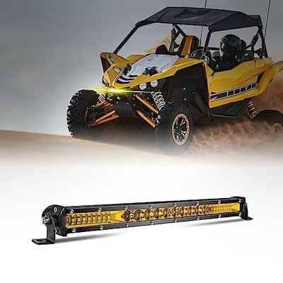  10 Inch Amber LED Light Bar Spot Flood Combo Beam Slim Single 10inch Yellow