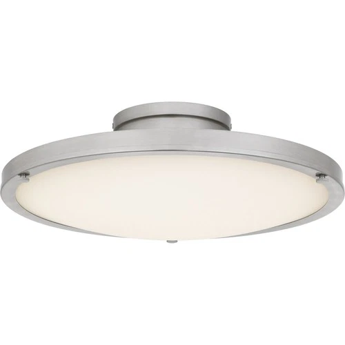 Brushed Nickel LED Semi-Flush Mount from the Donne Collection - Picture 3 of 7