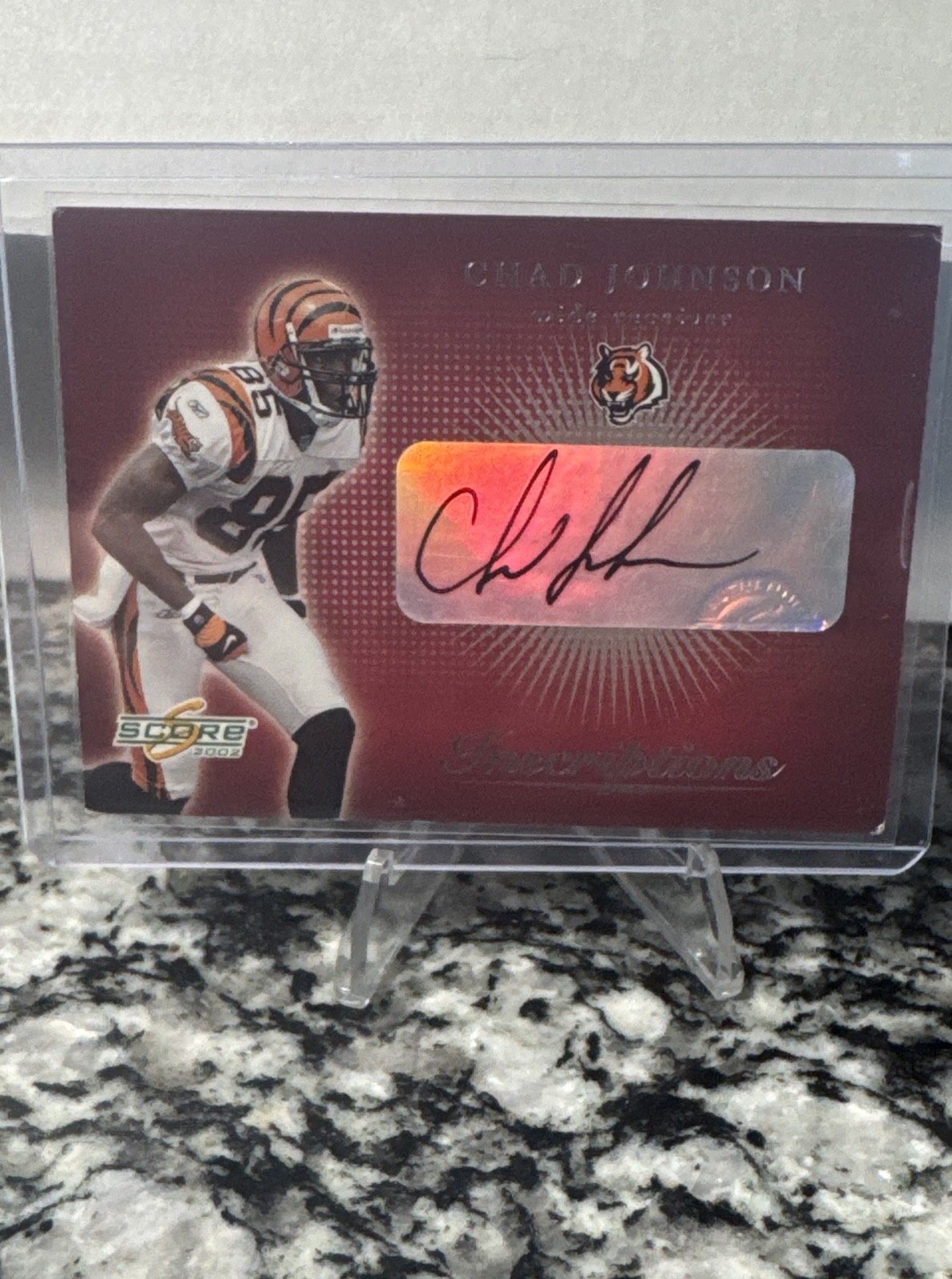 2002 Score - Inscriptions Chad Johnson #IN-4 (AU)