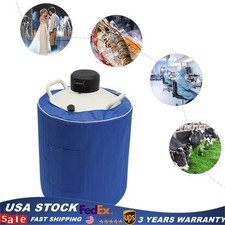 30L Liquid Nitrogen Tank Cryogenic Dewar Container Semen Tank Biomedical 7.93gal
