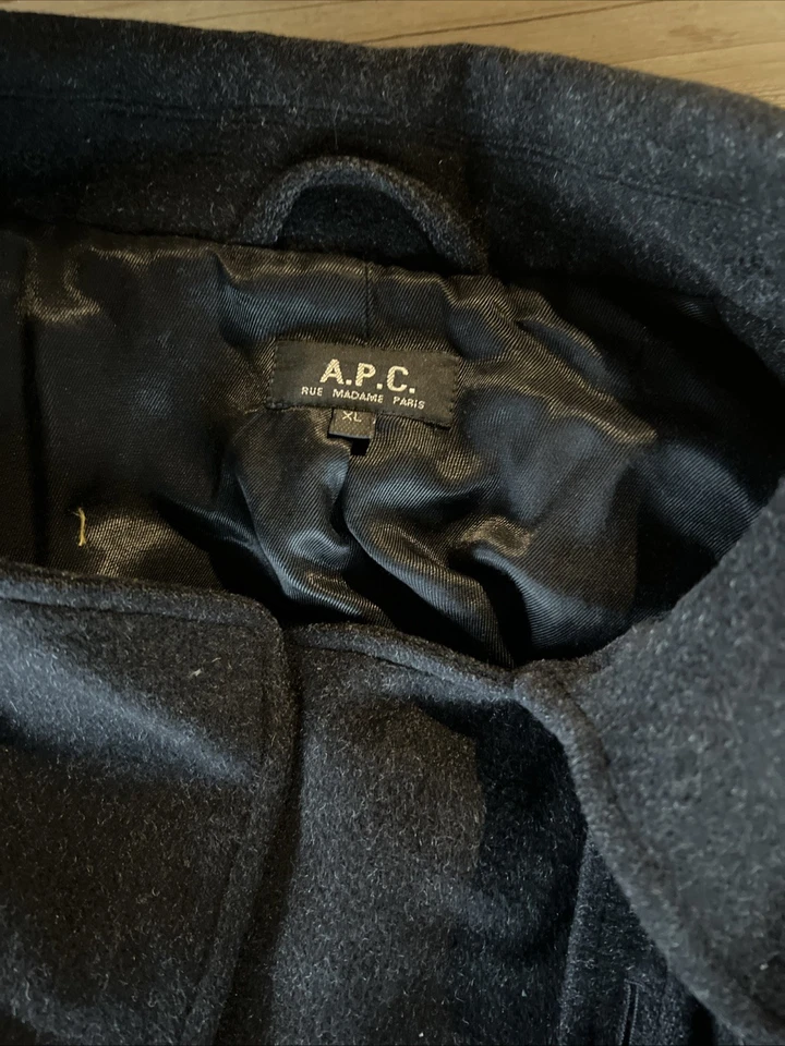 APC Men’s Wool Pea Coat XL - Image 2 of 3