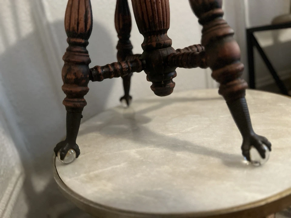 Silla de piano victoriana antigua Foto 4 de 4