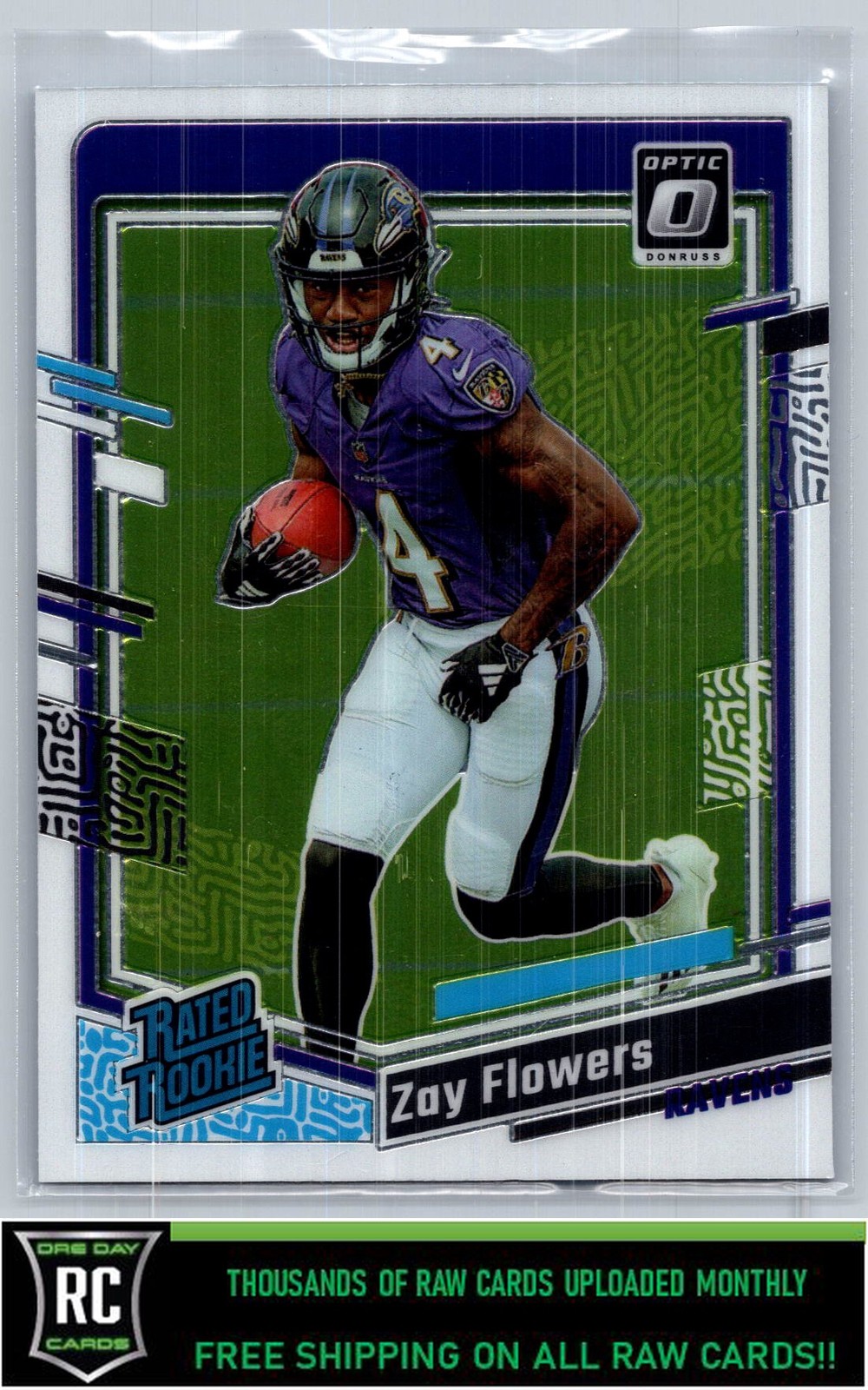 2023 Donruss Optic Zay Flowers #210 Rookie Baltimore Ravens