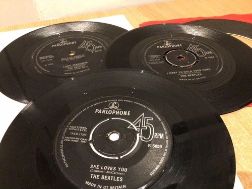 The Beatles - 3 Vinyl 7” Singles - Parlophone Era Mid 60’s