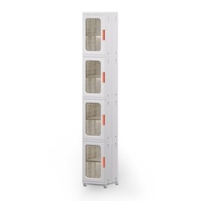 Narrow Storage Cabinet with Doors and Shelves Tall Skinny Bathroom Storage Ki...