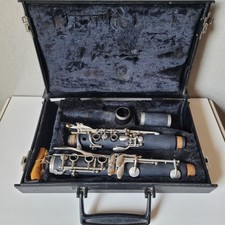 Vintage Clarinet Woodwind Instrument Black Silver Student Dark Academia READ