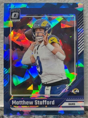 2024 Panini Donruss Optic Matthew Stafford BLUE ICE /15 SSP #113 COLOR MATCH